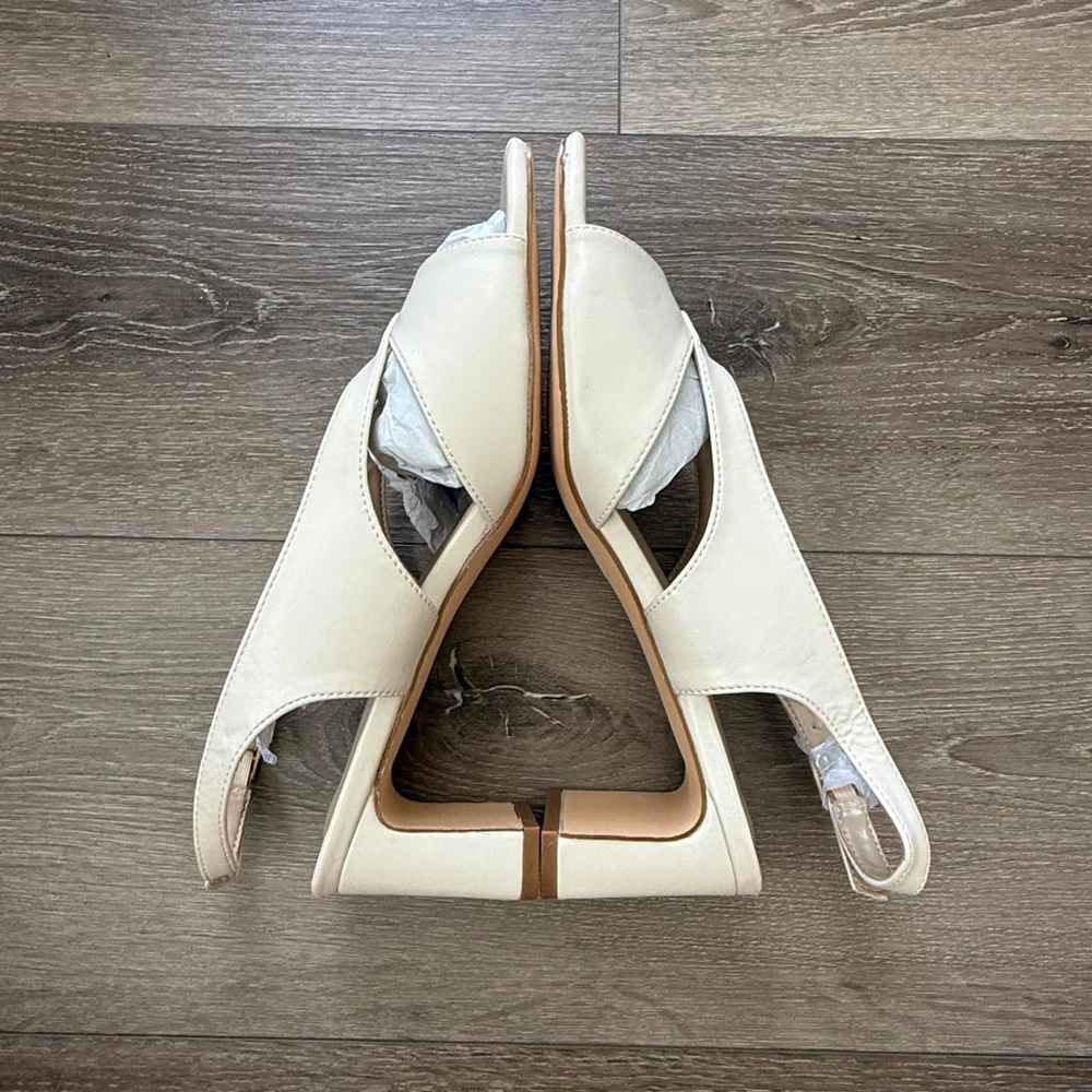 Newbella Cream Sandal Heels Size 8.5 - Picture 3 of 5